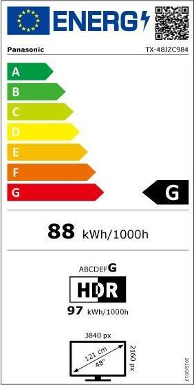 Energie-Label Panasonic TX-48JZC984 (48", OLED, 4K, 2021)