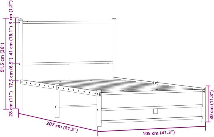 Image du produit VidaXL Lit sans matelas (100 x 200 cm)