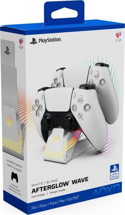 Image du produit PDP Station de recharge 2 contrôleurs Afterglow Wave blanc PS5 (PS5)