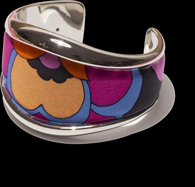 Produktbild MM33 Bangle Psychedelic flowers (950 Platin, 925 Silber)