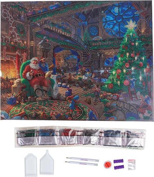 Produktbild Craft Buddy Crystal Art Kit Santa's Workshop 40 x 50 cm