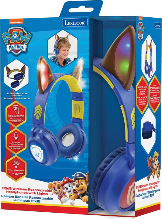 Produktbild Lexibook Paw Patrol - Bluetooth headphones w. lights (HPBT015PA)
