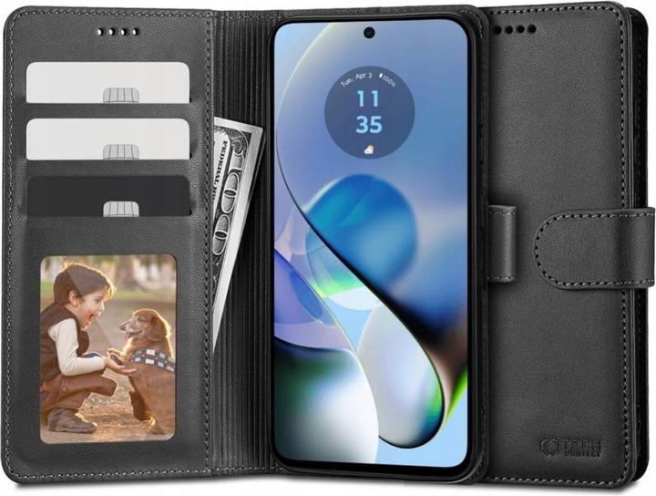 Produktbild Tech-Protect Wallet Case for Motorola Moto G54 5G / G54 5G Power Edition - Black (Motorola Moto G54)