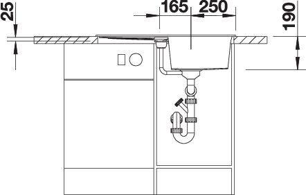 Produktbild Blanco METRA 45 S (78 cm, 50 cm)