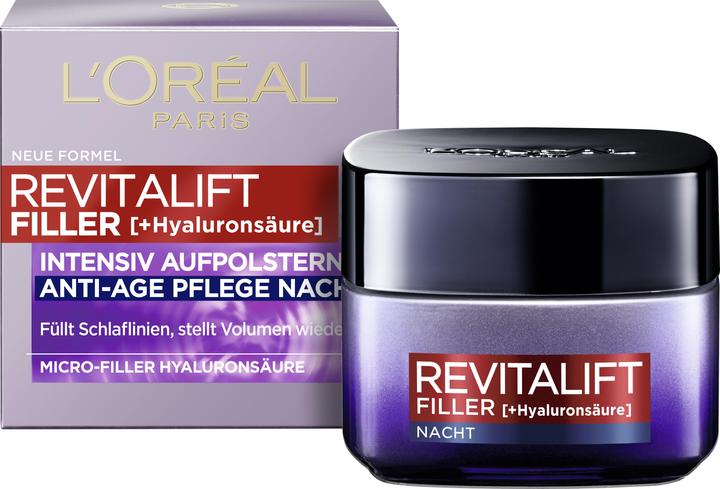 Actual product image L'Oréal Paris Loreal, Revitift Filler, Night Cream, 50 ml (50 ml, Night cream)