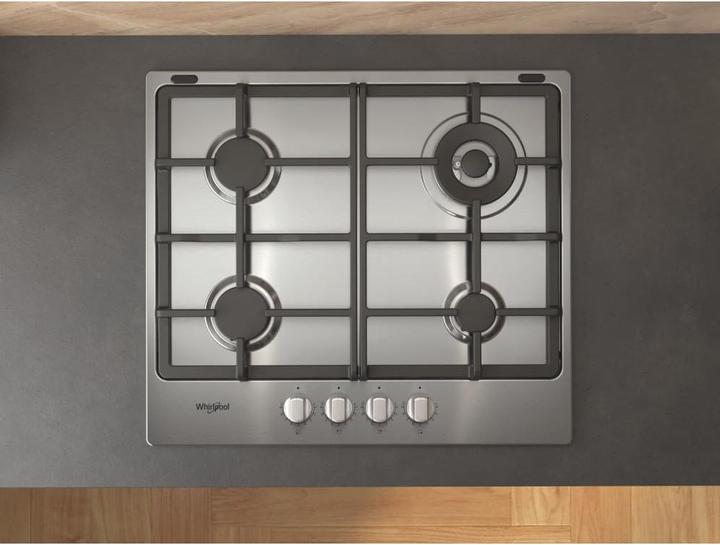 Actual product image Whirlpool TGML 661 IX R Stainless steel Integrated 58 cm Gas hob 4 zone(s)