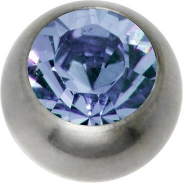 Image du produit Bijouteria 1.2mm Titane élément de piercing (Cristallin, Titane)