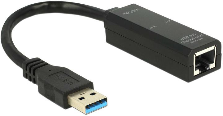 Produktbild Delock USB3.0 zu LAN Adapter, schwarz (USB 3.0, RJ45 (1x))
