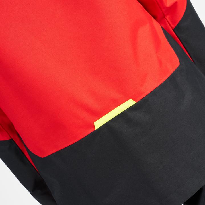 Actual product image Tribord Rain jacket sailing jacket children waterproof windproof - Sailing 300 red/yellow (10, 11, 12)