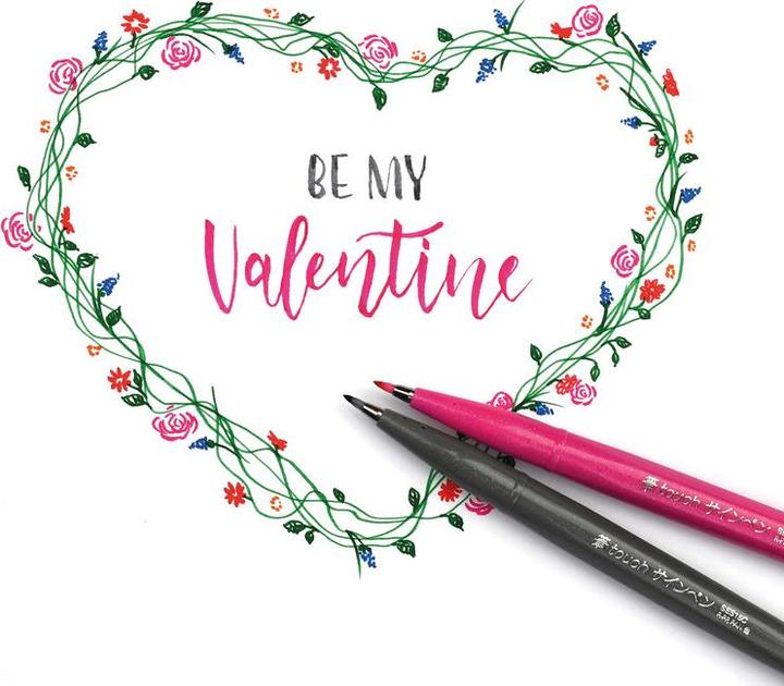 Immagine prodotto Pentel Pennello Penna segno Penna pennello (Rosa, 1 x)