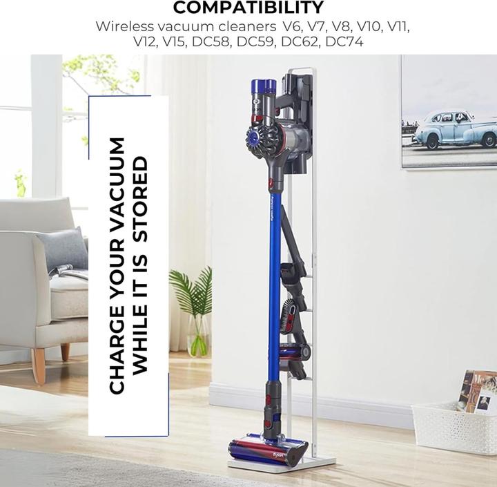 Image du produit Plutoos Support d'aspirateur pour Dyson V15 V12 V11 V10 V8 V7 V6 - DC58/ DC59/ DC62/ DC74