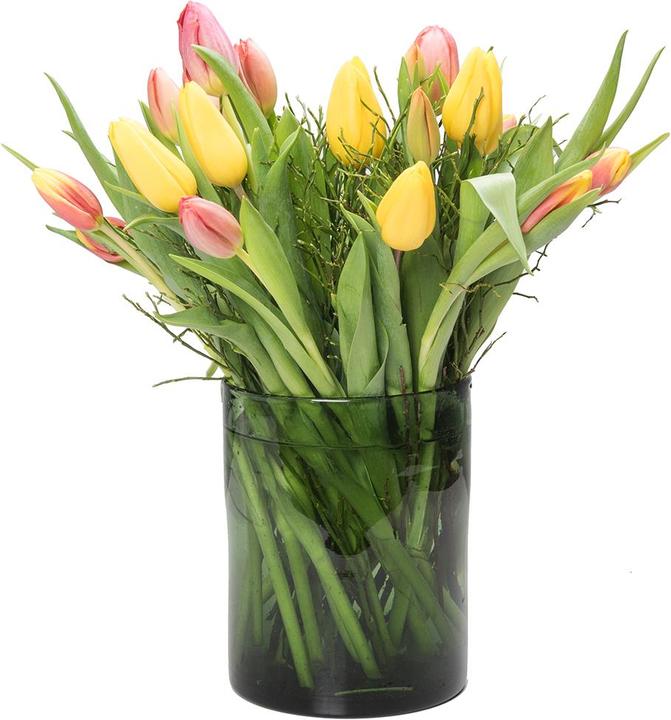 Bouquet Tulipani con erbe di mirtillo