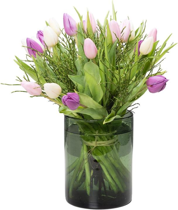 Bouquet Tulipani con erbe di mirtillo