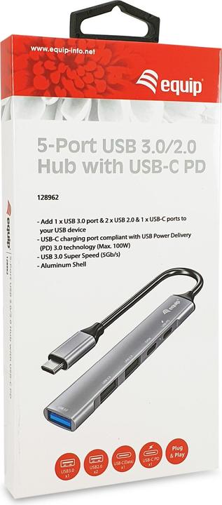 Produktbild equip 5-Port USB Hub (USB-C, 5 Ports)