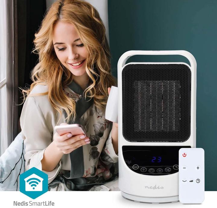 Actual product image Nedis SmartLife ceramic PTC fan heater | Wi-Fi | 1500 W | 2 heat settings | oscillation | display (1500 W)