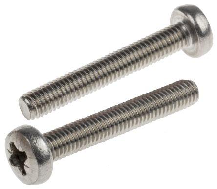 Produktbild Rs Pro A2 s/steel cross pan head screw,M6x40mm (1 Schrauben pro Stück)