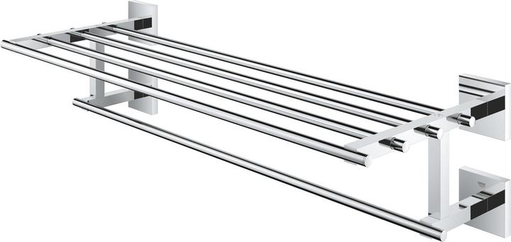 Grohe Start Cube QuickFix, portasciugamani multibagno, 600 mm, adesivo, cromo