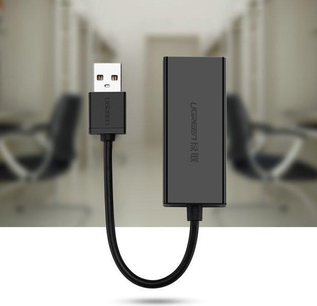 Image du produit Ugreen Adaptateur USB-A 2.0 vers Ethernet 100Mbps (USB 2.0, RJ45 (1x))