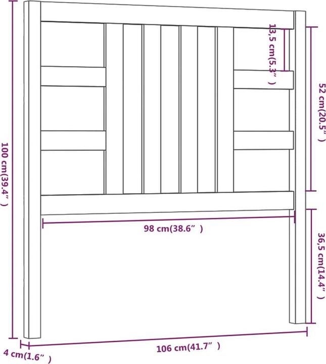 Actual product image VidaXL Lior (126 x 4 x 100 cm)