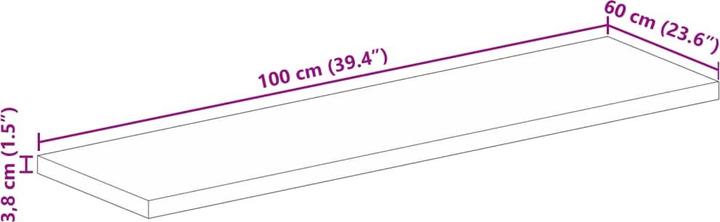 Produktbild VidaXL Tischplatte 100x60x3,8 cm Rechteckig Massivholz Akazie