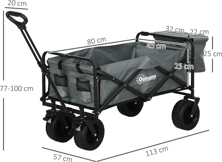 Produktbild Outsunny Bollerwagen mit Kühltasche