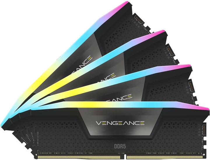 Immagine prodotto Corsair KIT DDR5 64GB PC 6400 CL32 (4x16GB) VENGEANCE RGB B al dettaglio (4 x 16GB, 6400 MHz, RAM DDR5, DIMM)