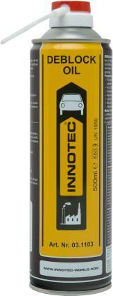 Actual product image Innotec Deblock Oil XS Extreme rust remover 500 ml aerosol