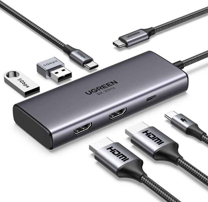 Actual product image Ugreen CM498 (USB-C, 6 Ports)
