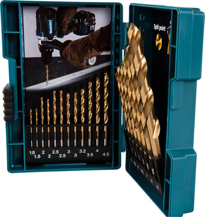 Produktbild Makita Bohrer-Set 19tlg (1.5, 2.0, 2.5, 3.0, 3.2, 3.5, 4.0, 4.5, 5.0, 5.5, 6.0, 6.5, 7.0, 8.0, 10.0 mm)