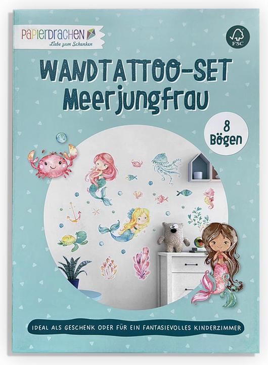 Papierdrachen Autocollants muraux - sirène - set 1 (2 x 22 x 32 cm)