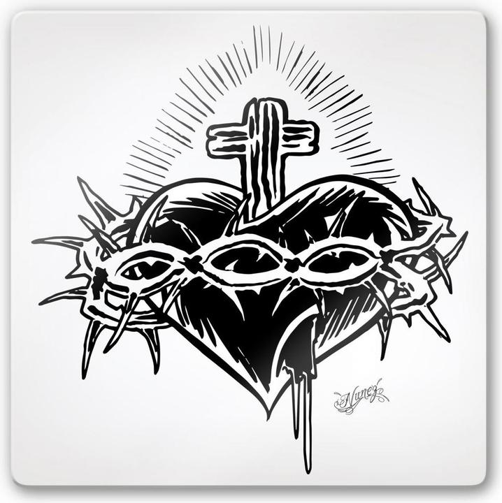 Immagine prodotto Miami Ink Cuore con croce (30 x 30 cm)