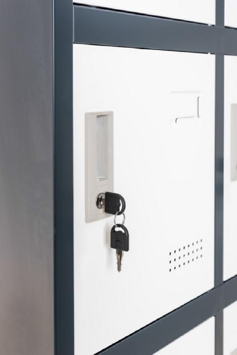 Actual product image Jet-Line Metal locker Locker 15 compartments BUDAPEST locker dark grey-white