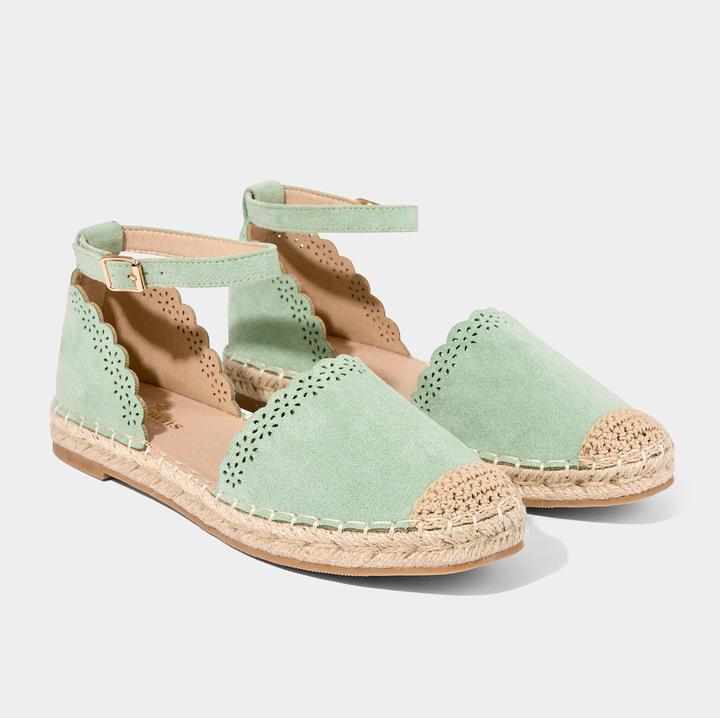 Actual product image Joe Browns Laser-Cut Flower Espadrille Flat Shoes (36)