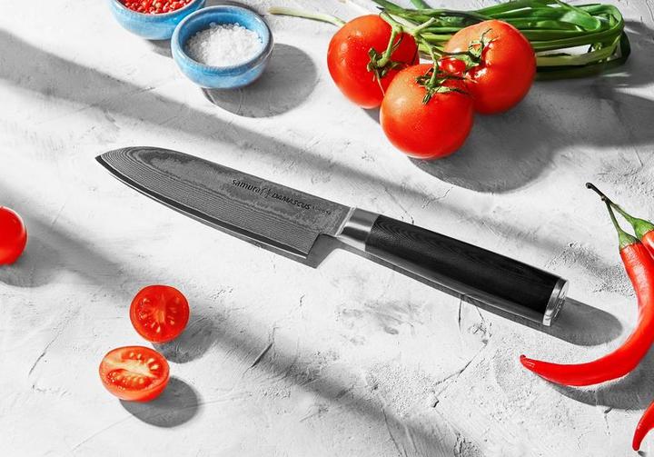 Actual product image Samura DAMASCUS Santoku knife (15 cm)