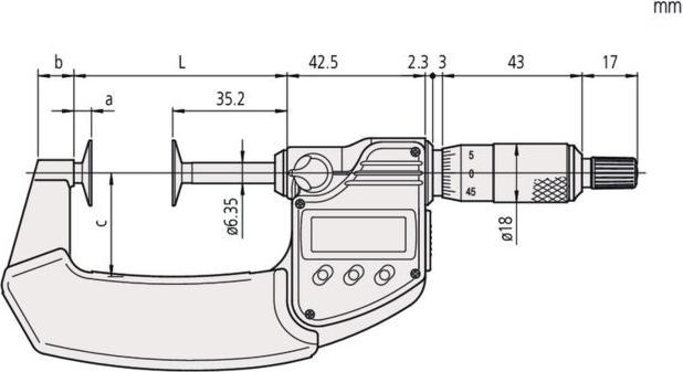Immagine prodotto Mitutoyo Micrometro digitale con piattelli di misura (mm)