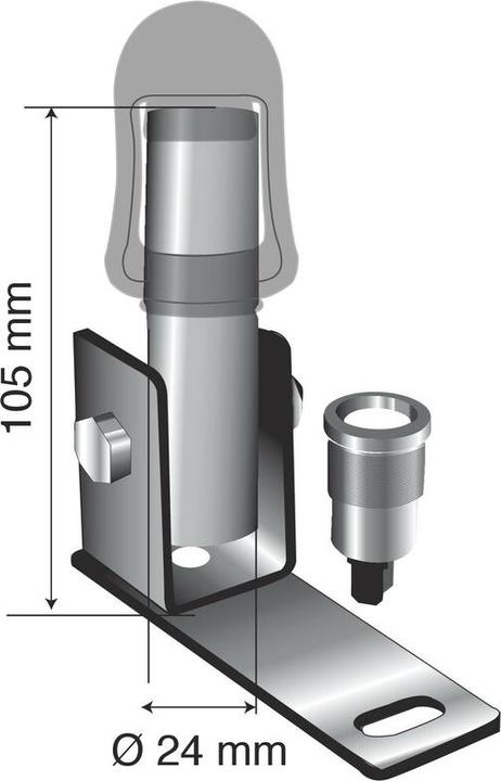 Produktbild AM Fix-6, Halter gewinkelt mit DIN-Stecker für Rundumleuchte - schraubbar