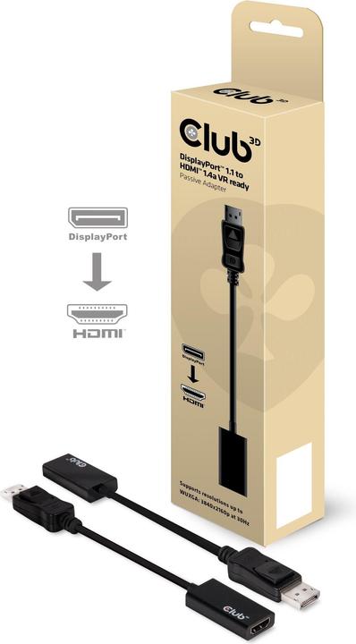 Actual product image Club 3D DisplayPort – HDMI (0.20 m, HDMI, DisplayPort)