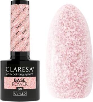 Produktbild Claresa POWER BASE Hybrid Base 09 5g (Rosa mit Blütenblättern Gold)