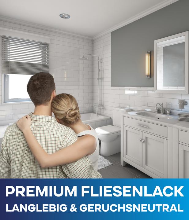 Produktbild Plid Fliesenlack Set 2,25l Anthrazit satin für ca. 23m² / Lackierset +0,5l Anlauger (Anthrazit, 2.25 l)
