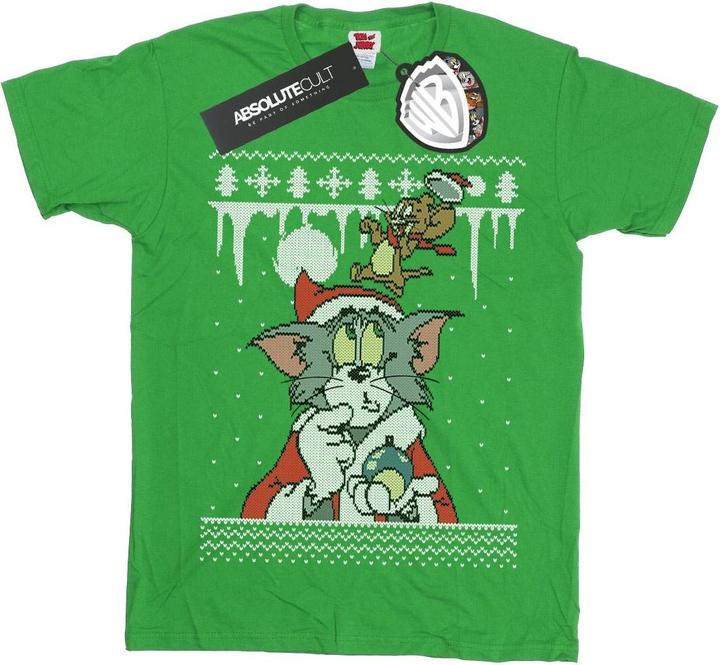 Tom & Jerry Christmas Fair Isle TShirt Jungen