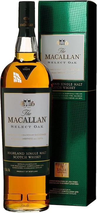 Produktbild Macallan Select Oak 1824 Highland Single Malt Scotch Whisky mit Etui (Scotch Whisky, Single Malt, 1 x 100 cl)