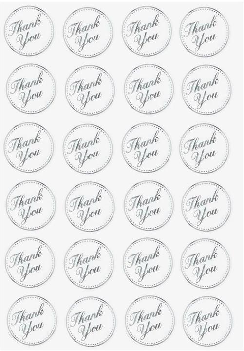 Actual product image Hobby Fun Motif sticker Thank you 1 sheet