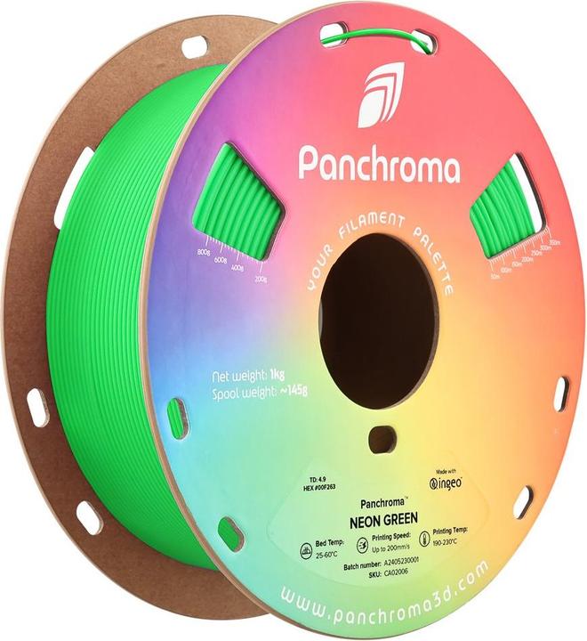Produktbild Polymaker Panchroma™ PLA Neon (PLA, 1.75 mm, 1000 g, Grün)