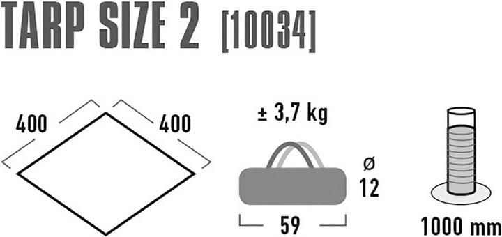 Actual product image High Peak Tarp 2 (400 x 400 cm)
