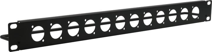 Produktbild Exsys 19" Rackblende 1HE, 12x D-Typ (XLR), mit Kabelfangbügel (Zubehör)