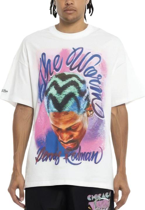 Mitchell & Ness Shirt - AIRBRUSHED Dennis Rodman weiss - XL (XL)