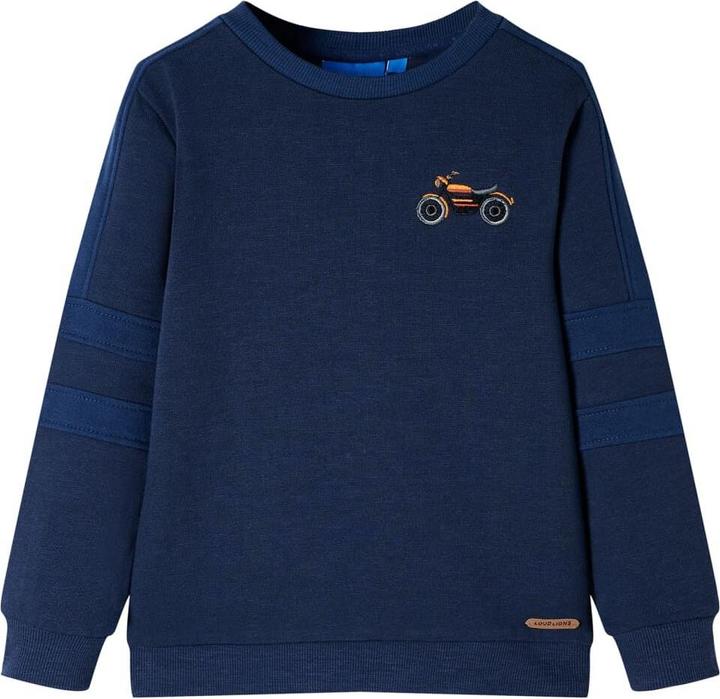 Actual product image VidaXL Children's sweatshirt navy blue melange 116,Material: 92 (116)