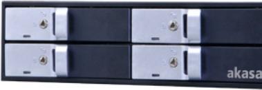 Actual product image Akasa Elite 5.25 inch drive frame for four 2.5 inch HDD/SSD
