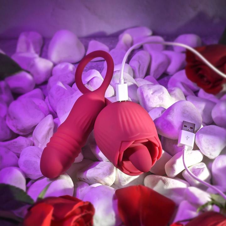 Actual product image Evolved - Wild Rose Tong Vibrator - Red