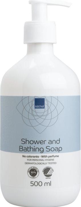 Abena Dusch- und Badeseife, leicht parfümiert, 500 ml (Flüssigseife, 500 ml)